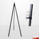 [HIRE] Chrome Greco Easel 160cm - Metal Art Tripod Stand