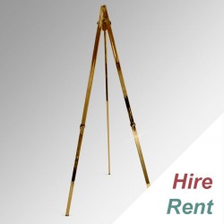 [HIRE] Chrome Greco Easel 160cm - Metal Art Tripod Stand