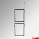 Double-Sided Ceiling Cable Poster Display Kit (A3, A4, A5) - Complete Hanging Wires & Frames, Portrait