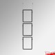 Double-Sided Ceiling Cable Poster Display Kit (A3, A4, A5) - Complete Hanging Wires & Frames, Portrait