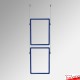 Double-Sided Ceiling Cable Poster Display Kit (A3, A4, A5) - Complete Hanging Wires & Frames, Portrait