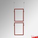 Double-Sided Ceiling Cable Poster Display Kit (A3, A4, A5) - Complete Hanging Wires & Frames, Portrait