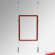 Double-Sided Ceiling-To-Floor Cable Poster Display Kit (A3, A4, A5) - Complete Hanging Wires & Frames, Portrait