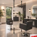 Double-Sided Salon Mirror Hanging System - Mirror Glass & Rod Fittings (Complete)