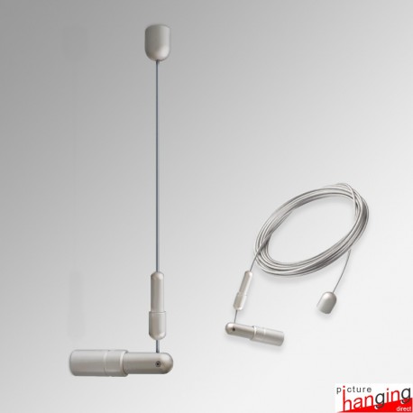 Ceiling-to-Wall Cable & Tensioner Display Kit - 4m Steel Wire & Fittings Only