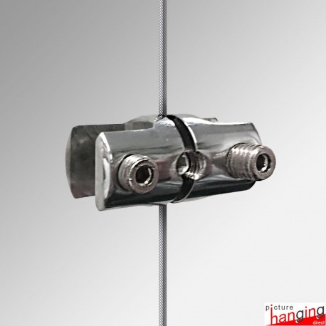 Heavy Panel Support Double For Cable (6MM, 8MM, 10MM) - Hang Large Panels & Boards, Side-by-Side, to Cables