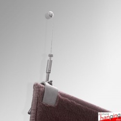 Rug Hanging Cable Kit - Hang Carpets From Ceilings & Walls, Complete 2m Wire & Rug Clamp Set