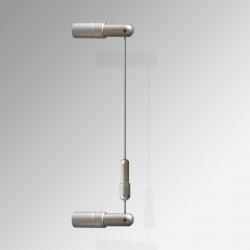 Wall-to-Wall Cable & Tensioner Display Kit - 3m Steel Wire & Fittings Only