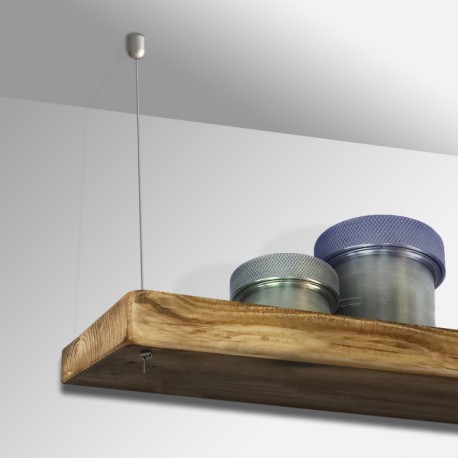 Steel Cable Wooden Shelves, Cable Suspended Shelves