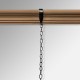  Brass Picture Chain Kit (Black), Chain on Moulding Hook & Wood Rail