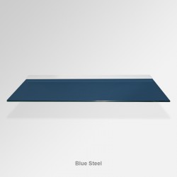 'Blue Steel' Colored Glass Shelf (Inc. Bracket)