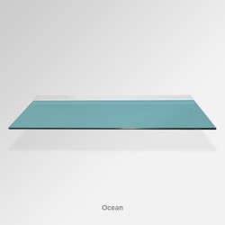 'Ocean Blue' Colored Glass Shelf (Inc. Bracket)