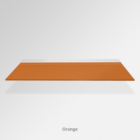 'Orange' Colored Glass Shelf (Inc. Bracket)