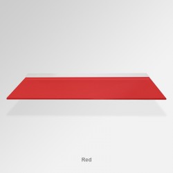 'Red' Colored Glass Shelf (Inc. Bracket)