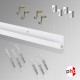 J Rail 2m 'All-in-one' Gallery System Kit, White Finish