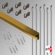 C Rail 3m 'All-in-one' Hanging Rod 80kg Kit, Gold Finish