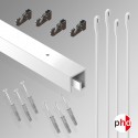 P Rail 2m 'All-in-one' Hanging Rod Kit (Ceiling Track)