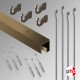 P Rail 2m 'All-in-one' Hanging Rod 80kg Kit, Brown Finish