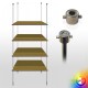 Wooden Rod Shelving Display, Shelf Support Clamp