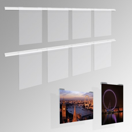 Retail Display J Rail Kit, 2m (Acrylic Panels & Track)