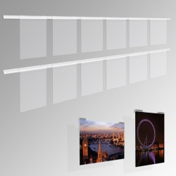 Retail Display J Rail Kit, 3m (Acrylic Panels & Track)