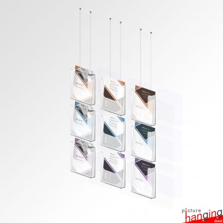 Ceiling Hanging Leaflet Holder Kit (A4 A5 DL Brochure sizes)