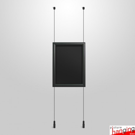 Suspended Black Chalkboard Menu Hanging Kit (Ceiling-to-Floor)