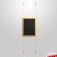 Suspended GOLD Chalkboard Menu Hanging Kit (Ceiling-to-Floor)