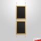 Wall-to-Wall GOLD Chalk Writing Board Hanging Kit (Cable Display)