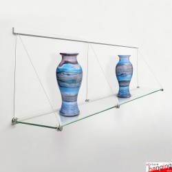 Cliprail Long Shelving (150cm Glass Shelf & Cables)
