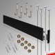 Long Cliprail Max Kit, 3m Picture Rails & Hooks Set (Gallery System For Walls)