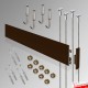Long Cliprail Max Kit, 3m Picture Rails & Hooks Set (Gallery System For Walls)
