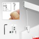 All White Panel Hanging Kit for Cliprail White Picture Rails