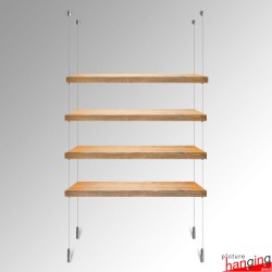 Cable Hanging Shelves Kit, Ceiling-to-Floor Cables For Shelving With Holes (Fittings Only)