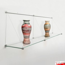 Jrail Long Shelving (150cm Glass Shelf & Cables)