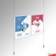 2A4 Poster Panel & Ready-Made Cable Kit (Ceiling-to-Floor)