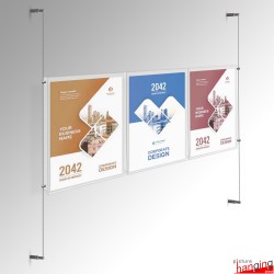3A4 Acrylic Panel & Cable Kit for Walls (Wall-to-Wall)