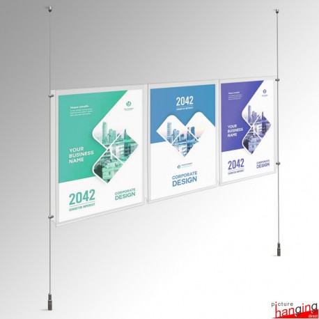 3A4 Pocket Ceiling / Floor Rod Display Set (Ready-made)