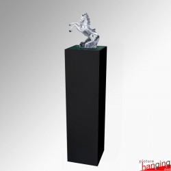 Black Display Plinth (Wood Monolith Stand 1M)