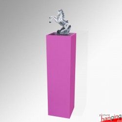 Pink Display Plinth (Wood Monolith Stand 1M)