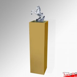 Gold Display Plinth (Wood Monolith Stand 1M)