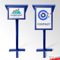Blue Lectern With Frame & Clear Placemat (A4 A3 A2 A1 Branding Display)