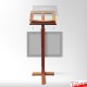 Red Lectern With Frame & Clear Placemat (A4 A3 A2 A1 Branding Display)