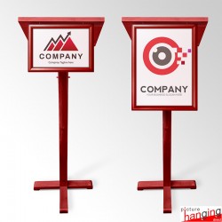 Red Lectern With Frame & Clear Placemat (A4 A3 A2 A1 Branding Display)