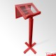 Red Lectern With Frame & Clear Placemat (A4 A3 A2 A1 Branding Display)