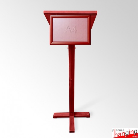 Red Lectern With Frame & Clear Placemat (A4 A3 A2 A1 Branding Display)