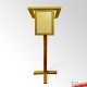 Gold Lectern With Frame & Clear Placemat (A4 A3 A2 A1 Branding Display)