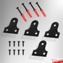 Black Mirror Plate & Screws Set (Pack of 4)