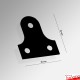 Black Mirror Plate & Screws Set (Pack of 4)