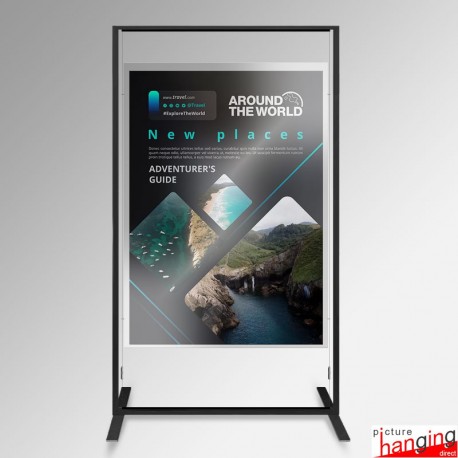 Poster Display Stand A0 (Freestanding 180cm Frame With Portrait or Landscape Poster Pocket)